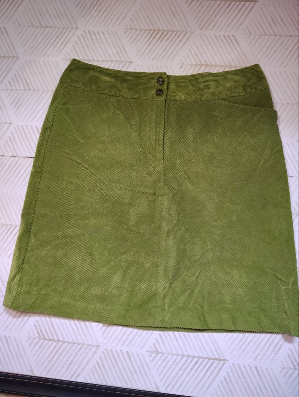Talbots Size‎ 10 Euc Olive Green Corduroy Mini Skirt Preppy Croquet